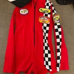 Juniors race car driver Halloween costume